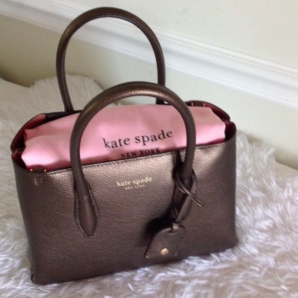 Kate Spade Eva Small Satchel Ash Metallic - Picture 6 of 13